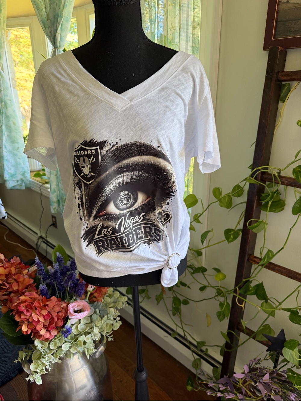 Las Vegas Raiders V-Neck Graphic Tee